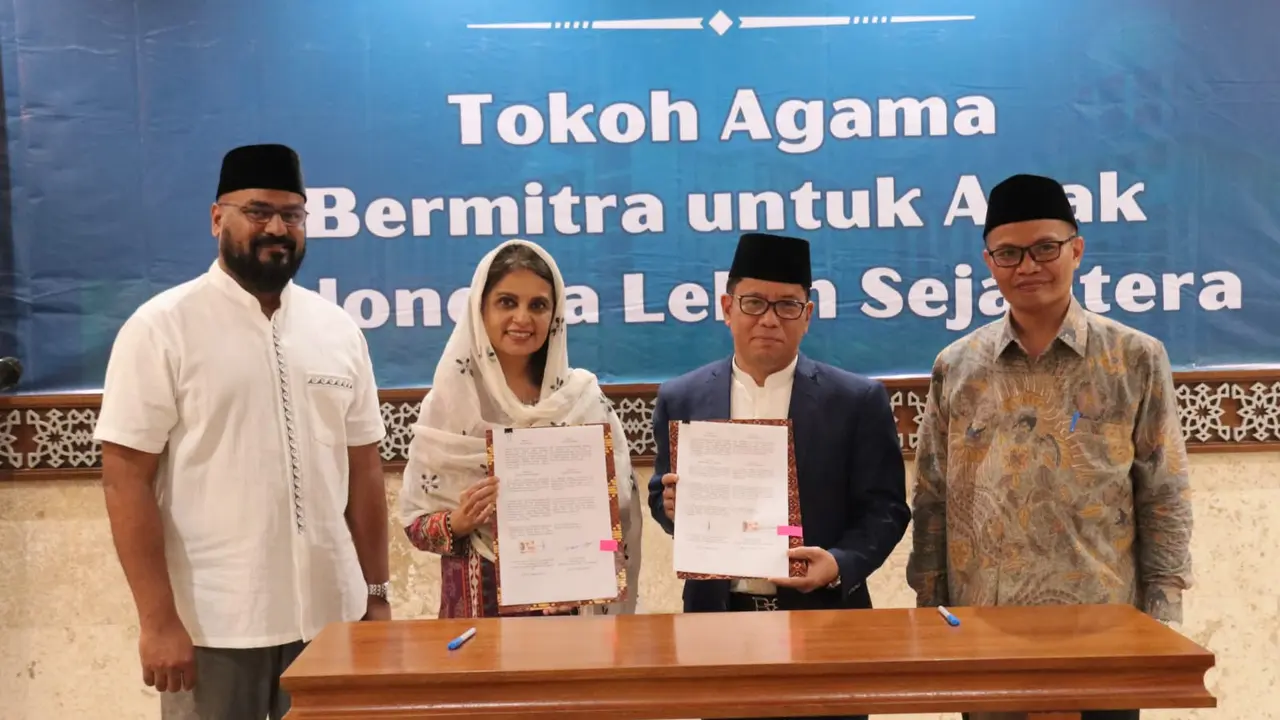 Kementerian Agama dan UNICEF resmi menjalin kerja sama melalui penandatanganan Nota Kesepahaman (MoU) untuk memperkuat perlindungan hak anak di Indonesia. (Istimewa)