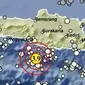 Gempa Magnitudo 3,9 menggetarkan wilayah Gunungkidul, DIY, Kamis sore (11/1/2024). (Liputan6.com/ Dok BMKG)