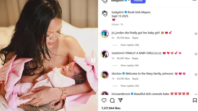 Unggahan Rihanna. (Instagram/ badgalriri)