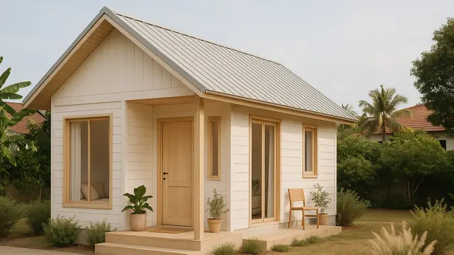 Desain Rumah Kecil 5×8 Bergaya Skandinavia/AI