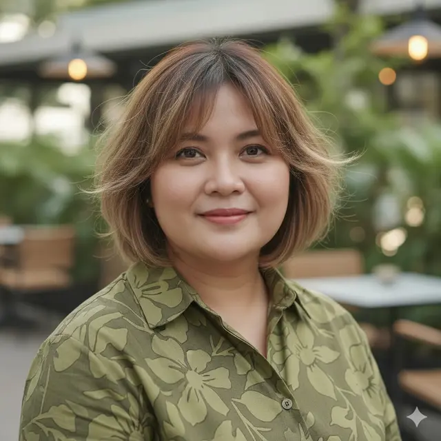 Model Rambut Ibu-Ibu Gemuk yang Lagi Tren (Image by Gemini AI)