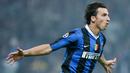 Zlatan Ibrahimovic memperkuat Inter Milan dari 2006 hingga 2009. Selama itu, ia mencetak 66 gol dan memenangkan tiga gelar Serie A. (AFP/Paco Serinelli)