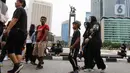 Pemerintah Provinsi DKI Jakarta tetap menggelar Hari Bebas Kendaraan Bermotor (HBKB) atau Car Free Day terakhir di tahun 2024 pada Minggu (29/12/2024). (Liputan6.com/Herman Zakharia)