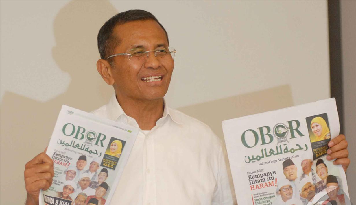 Dahlan Iskan ikut melancarkan serangan balik terhadap Tabloid Obor Rakyat (Liputan6.com/Johan Tallo)