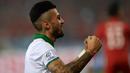 Gelandang timnas Indonesia, Stefano Lilipaly meluapkan kegembiraannya usai menjebol gawang Vietnam pada leg kedua semifinal Piala AFF 2016 di Stadion Nasional My Dinh, Hanoi, Rabu (7/12).. (HOANG DINH NAM/AFP)