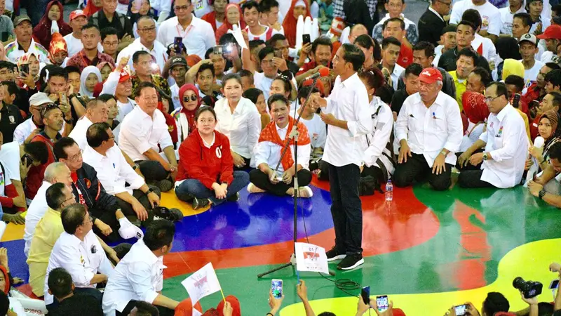 Jokowi Kampanye di Palembang Sport Convention Centre