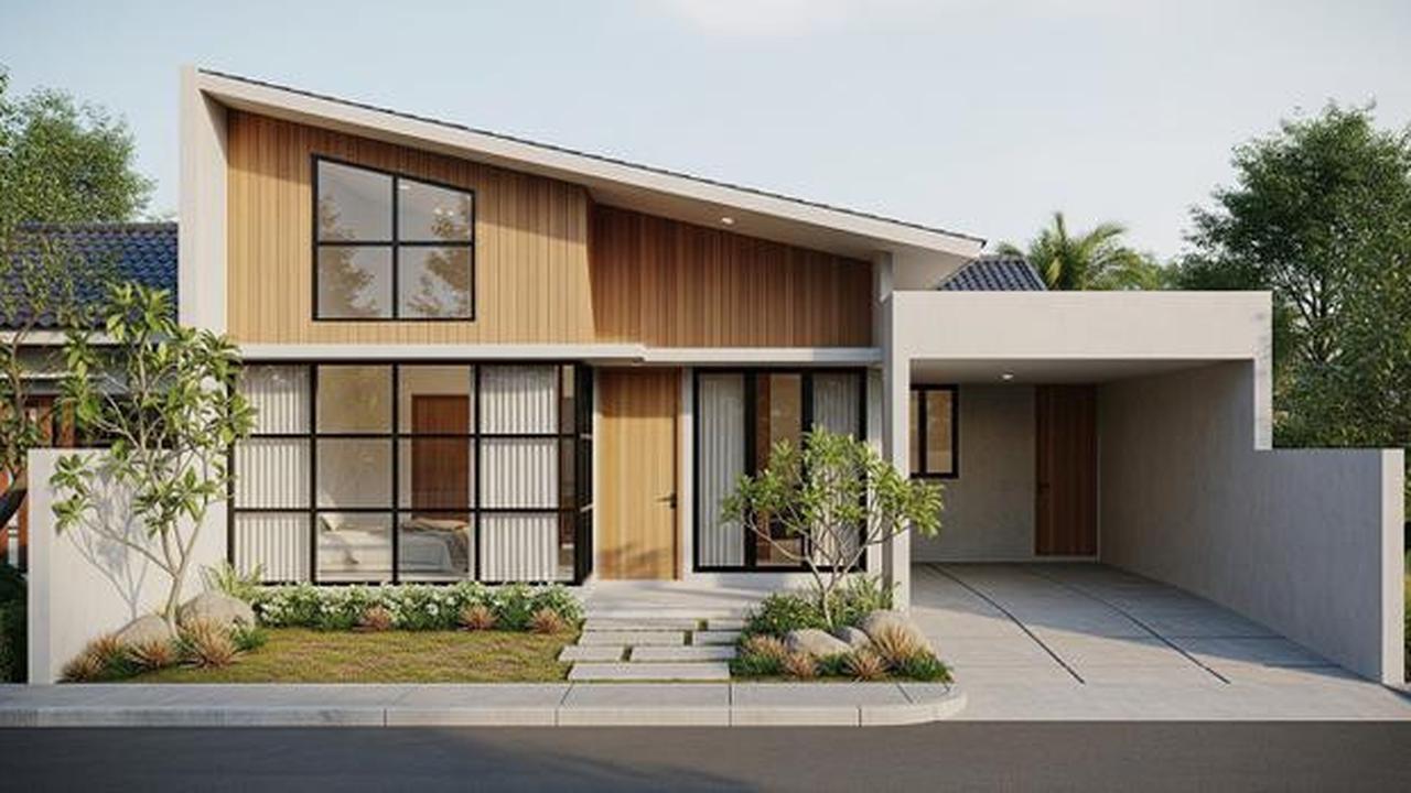6 Desain Rumah Minimalis di Desa Atap Miring yang Estetik, Modern dan Fungsional