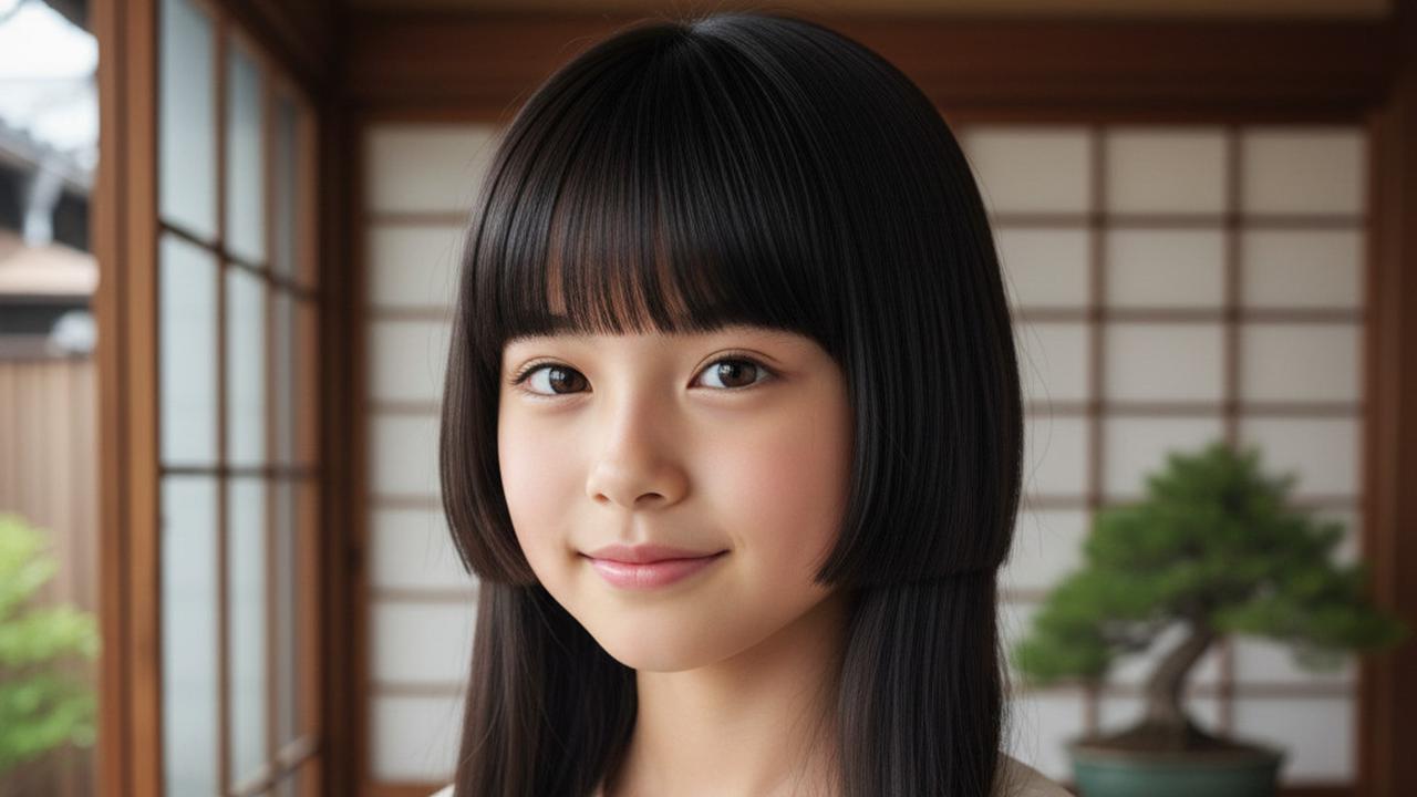 Gaya Rambut Hime Cut Panjang