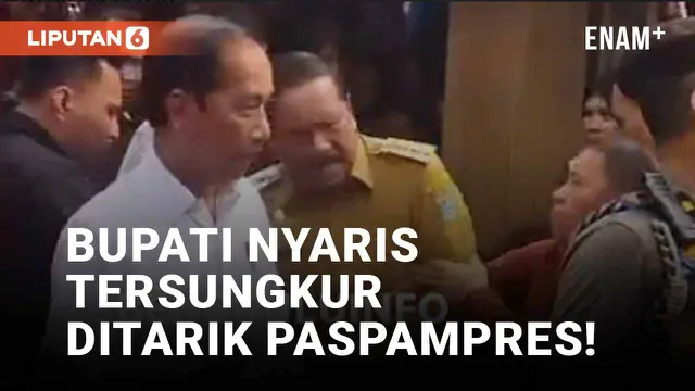 Dampingi Kunker Jokowi, Bupati Bengkulu Utara Ditarik Paspampres Hingga Nyaris Tersungkur