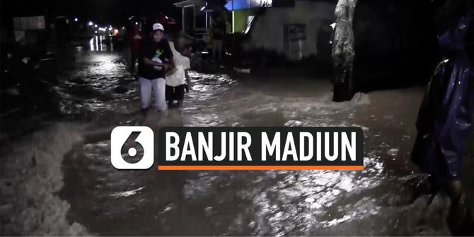 VIDEO: Banjir Terjang Kawasan Madiun, Ratusan Warga Mengungsi