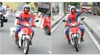 Tukang Pos Malaysia berkostum Spiderman (Sumber: worldofbuzz)