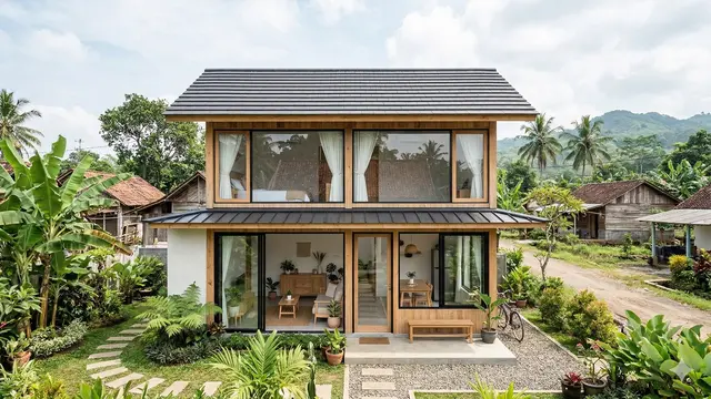 Desain Rumah 5x8 Meter Sederhana di Kampung (Foto: Gemini AI)