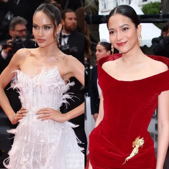 Cinta Laura dan Putri Marino di Red Carpet Festival Film Cannes 2024