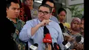 Kuasa hukum Komjen Budi Gunawan, Razman Arif Nasution, menggelar keterangan pers terkait surat pemanggilan KPK terhadap kliennya di Mabes Polri, Jakarta, Jumat (30/1/2015). (Liputan6.com/Johan Tallo)