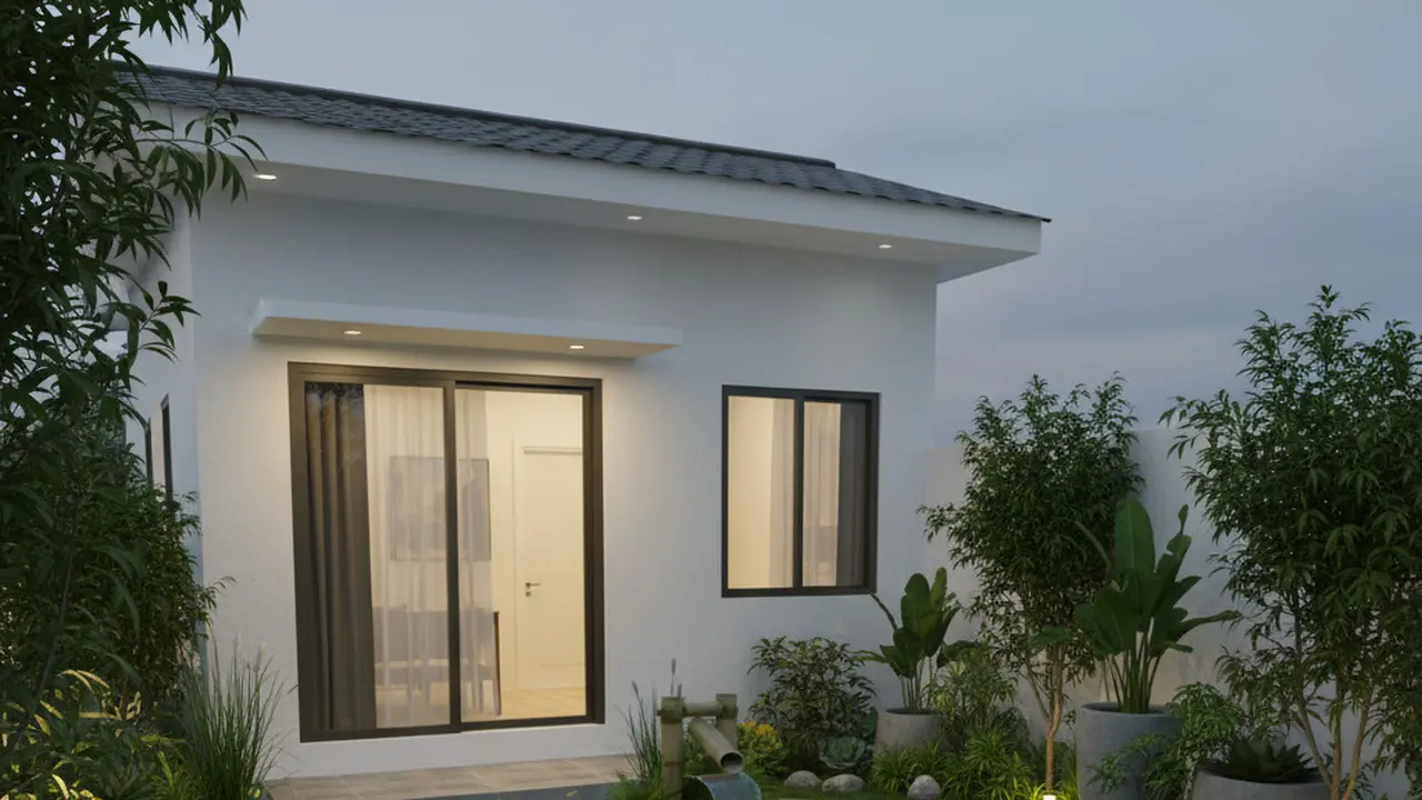 Rumah Sederhana Murah tapi Punya Taman Mini Cantik (Image by Gemini AI)