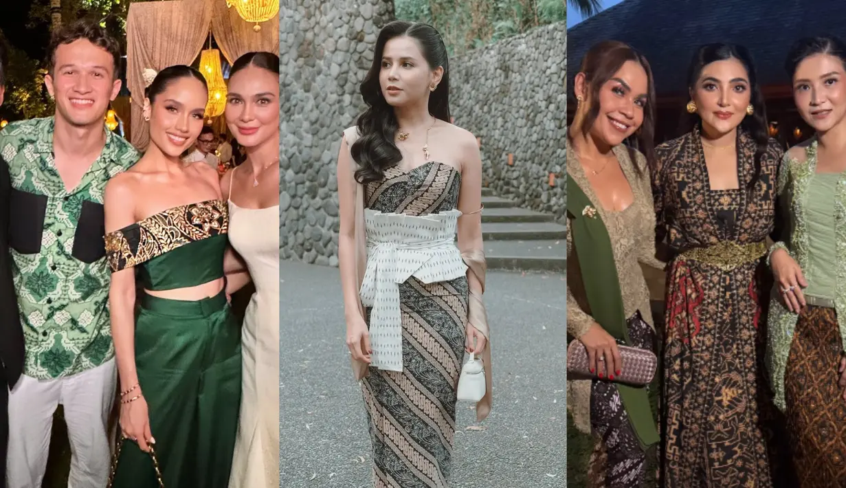 Pernikahan Luna Maya dan Maxime Bouttier dihadiri oleh tamu undangan yang mengenakan wastra. Siapa saja mereka? [@claurakiehl @yunitasiregar @melaney_richardo]