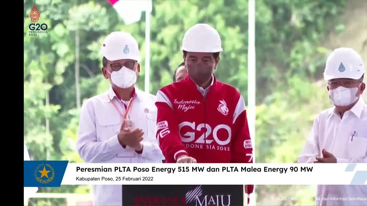 Presiden Jokowi Resmikan PLTA Kalla Group di Poso