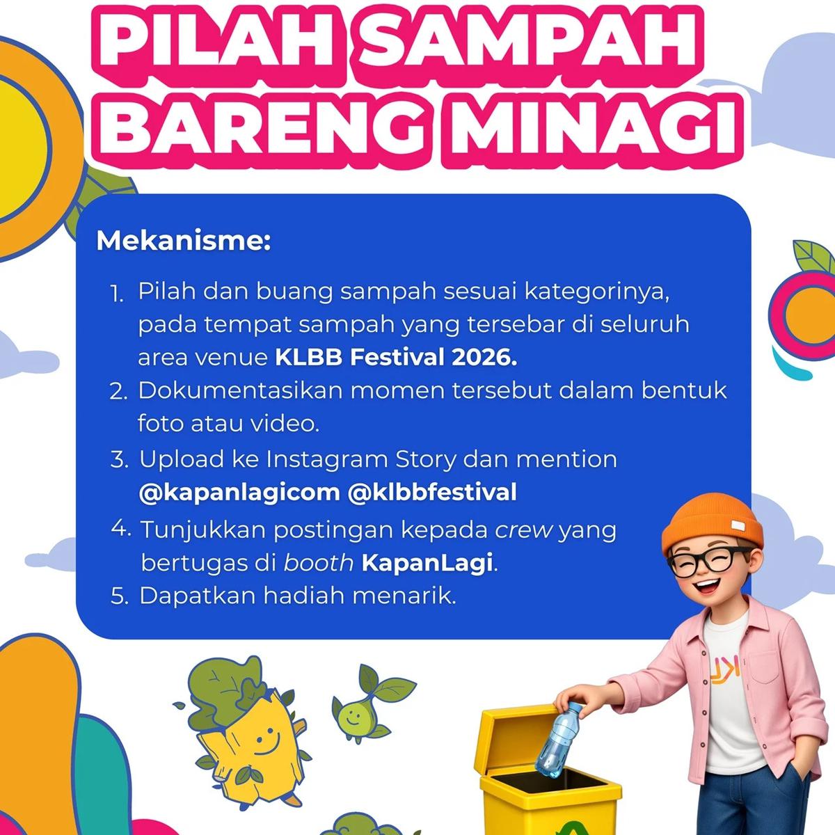 KLBB Ajak Pengunjung Pilah Sampah