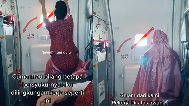 Video pramugari salat di pesawat viral