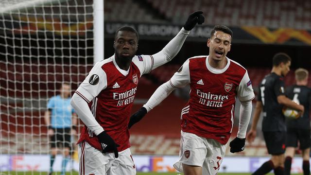 FOTO: Gol Slavia Praha di Masa Injury Time Buyarkan Kemenangan Arsenal - Nicolas Pepe