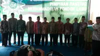 Din Syamsudin saat pelantikan Ketua Ranting Muhammadiyah Pondok Labu Jakarta Selatan (Nafiysul Qadar/Liputan6.com)