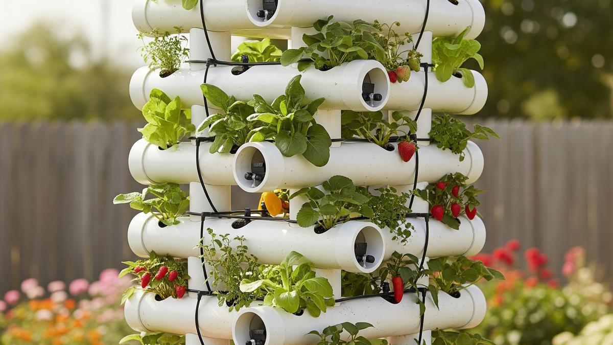 Cara Membuat Tower Garden Pipa PVC Tanpa Pompa untuk Lahan Terbatas