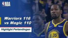 Kevin Durant meledak untuk 49 poin untuk memimpin Golden State di Orlando, 116 - 110