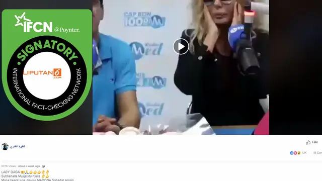 Cek Fakta - Benarkah perempuan yang lantunkan ayat-ayat Alquran adalah Lady Gaga?
