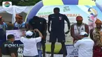 Target tim voli pantai Indonesia meraih emas di Jakabaring Sport City, Palembang, Sumatera Selatan, harus pupus setelah takluk dari Qatar.