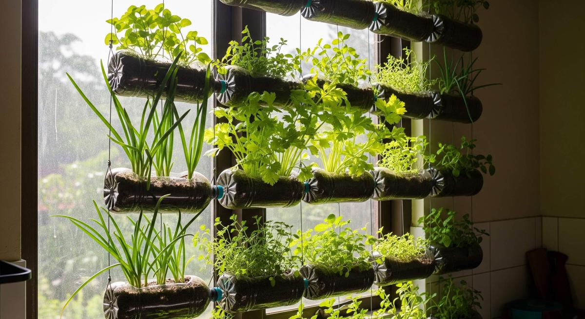 Inspirasi Kebun Gantung dari Botol Air Mineral untuk Ibu-Ibu PKK