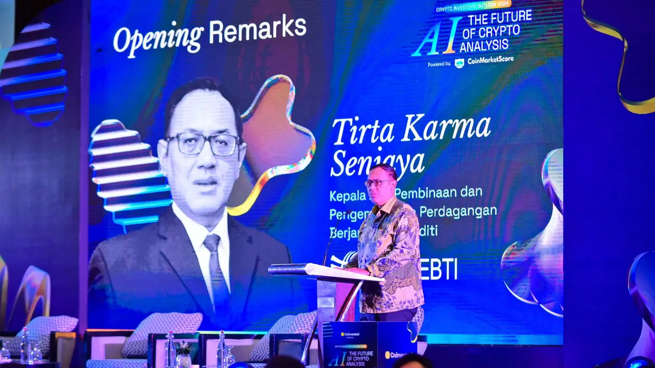 Tirta Karma Senjaya, Kepala Biro Pembinaan dan Pengembangan Perdagangan Berjangka Komoditi Bappebti. Credit: CoinMarketScore