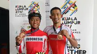 Indonesia menyabet dua medali perunggu dari cabang balap sepeda di hari pertama ASEAN Para Games 2017 melalui Muhammad Fadli Immamudin dan Sufyan Sauri. (dok. APG Indonesia)