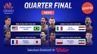 Nonton Live Streaming Quarterfinal Men’s Volleyball Nations League 2022 Vidio 20-22 Juli 2022
