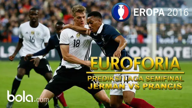 Laga semifinal kedua Piala Eropa 2016 mempertemukan Jerman melawan tuan rumah Prancis. Bagaimana prediksinya, simak video berikut ini.