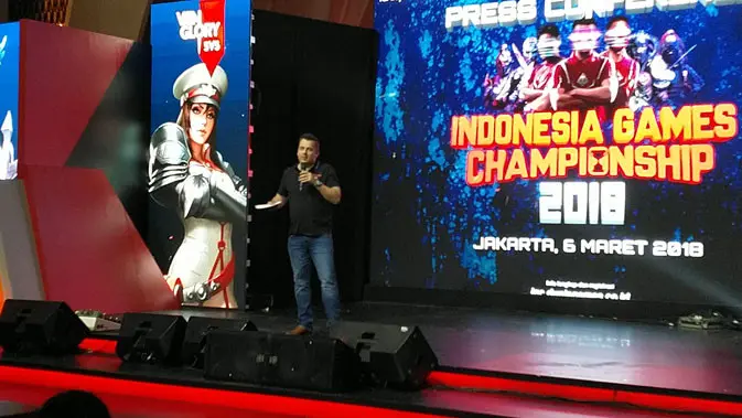 Direktur Marketing Telkomsel, Alistair Johnston pada jumpa media IGC 2018 di Jakarta, Selasa (6/3/2018). Liputan6.com/ Agustinus Mario Damar