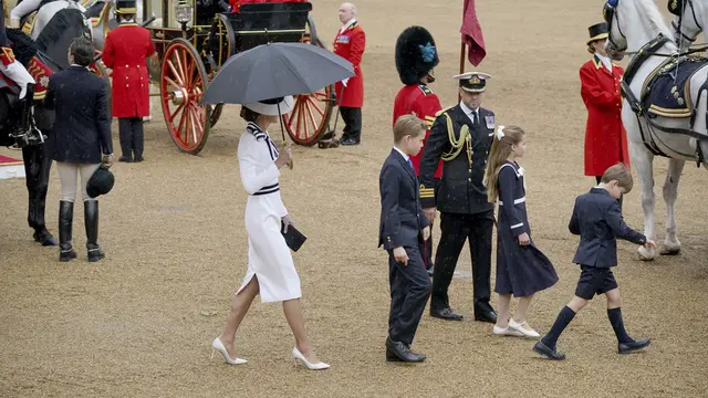 Kate Middleton Kembali Tampil di Trooping the Color Setelah Didiagnosis Kanker dan Tengah Kemoterapi (Yui Mok/PA via AP)