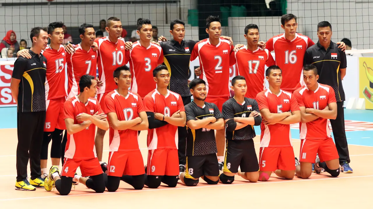 Timnas Putra Bola Voli Indonesia. 