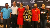 Head of Bintan Tourism, Luki Zaiman Prawira, menegaskan daerahnya bertekad menggelar Kejuaraan Dunia Triathlon 2020. (Bola.com/Zulfirdaus Harahap)