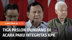 Tiga pasangan Capres dan Cawapres pada Pilpres 2024 mendatangi Kantor Komisi Pemberantasan Korupsi, pada Rabu malam. Ketiganya diundang KPK untuk perkuatan pemberantasan korupsi.