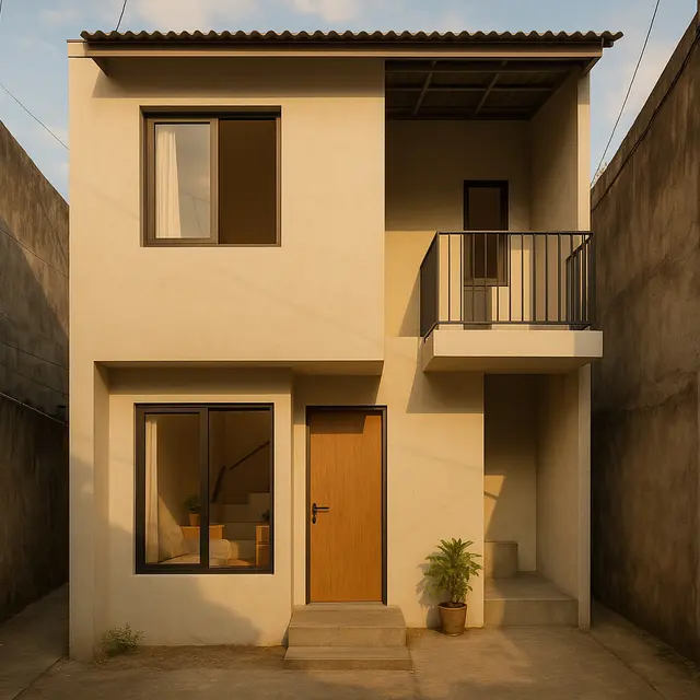 Model Rumah 2 Lantai Rp 100 Juta di Gang
