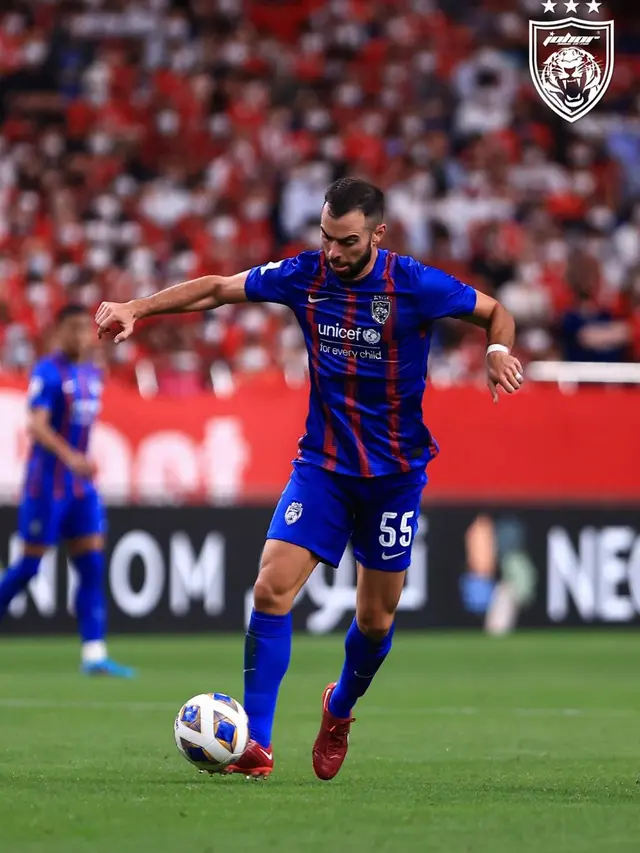 Debut Jordi Amat bersama Johor Darul Ta'zim (JDT) di Liga Champions Asia.