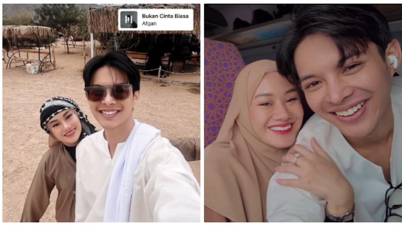 6 Potret Romantis Rey Mbayang dan Dinda Hauw Selama Umrah,