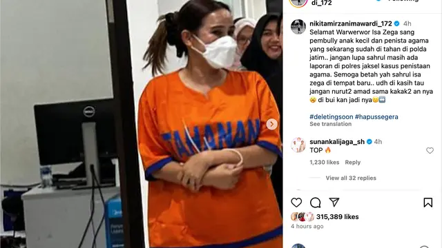 Unggahan Nikita Mirzani. (Foto: Dok. Instagram @nikitamirzanimawardi_172)
