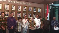 Pansel Calon Pimpinan KPK di Kantor Kementerian Sekretariat Negara Jakarta, Senin (20/5/2019). (Liputan6.com/ Lizsa Egeham)