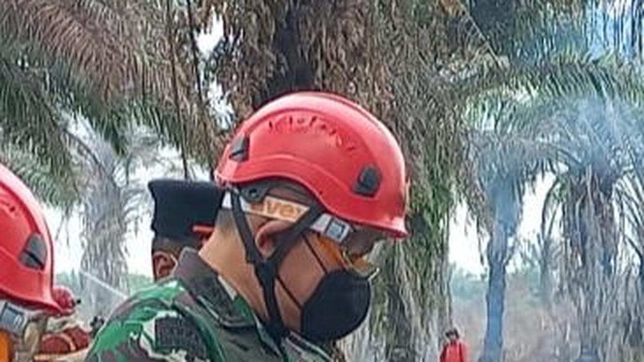 Beraksi Bak Petugas Damkar, Potret Gagah Jenderal Dudung Berjibaku Padamkan Kebakaran Hutan di Jambi