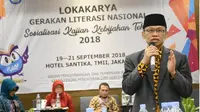 Badan Bahasa gelar lokakarya Gerakan Literasi Nasional Terkait Sosialisasi Kajian Kebijakan Teknis 2018.