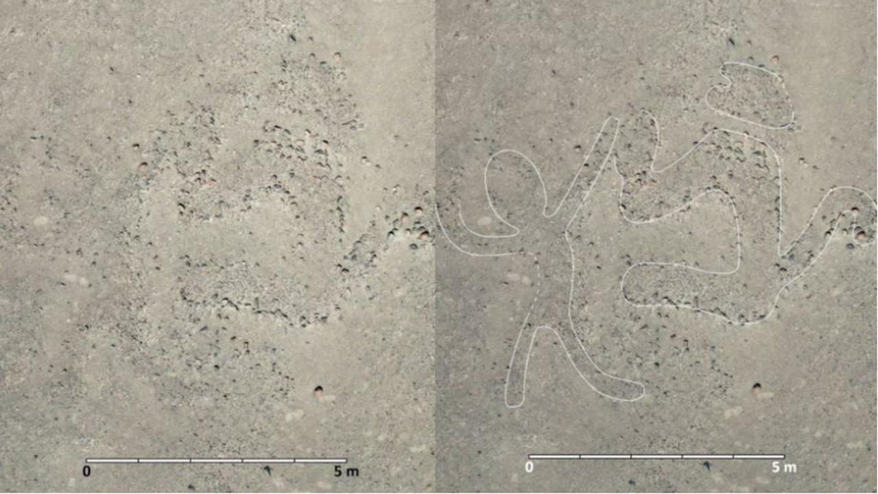 Geoglyph, gambar kuno yang dibuat 2200 tahun lalu di Peru.