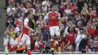 Hector Bellerin cetak gol pertama untuk Arsenal (AP Photo/Tim Ireland)
