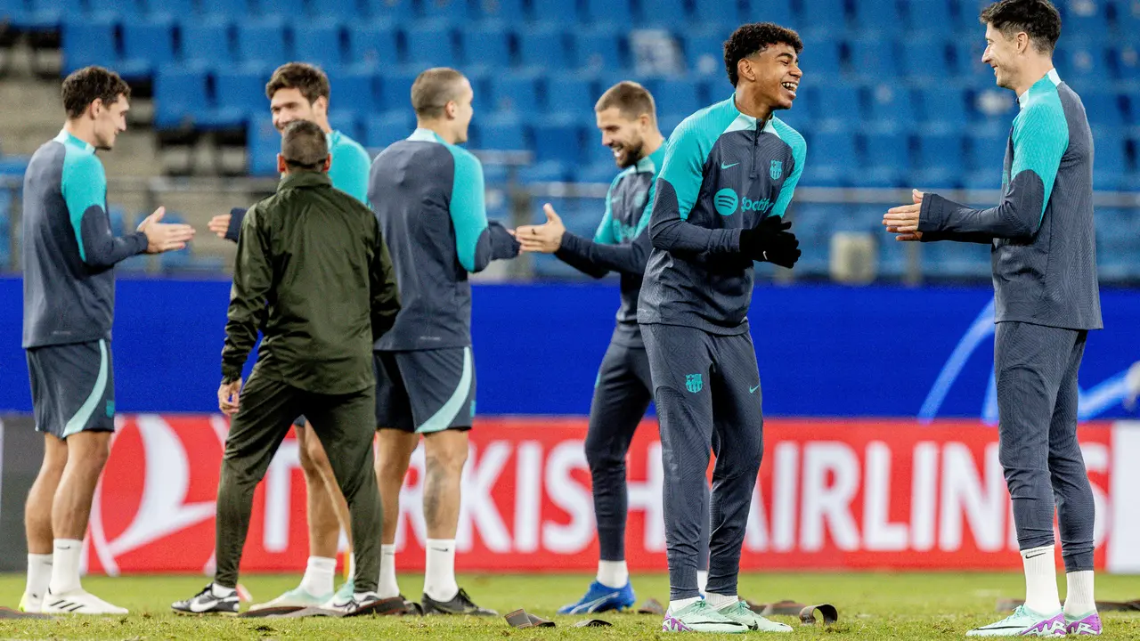 Latihan Liga Champions Barcelona