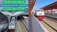 Liburan singkat naik kereta api ke Bandung PP hanya Rp100 ribu. (Dok: TikTok&nbsp;@darwansyah_)
